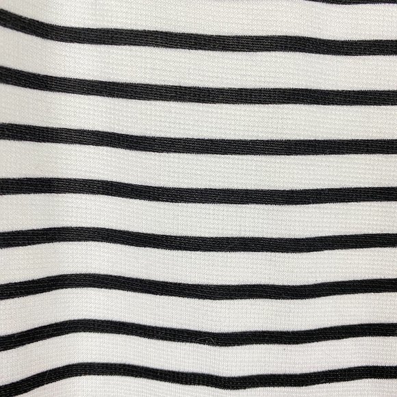 H&M White and Black Striped Skater A-Line Sleeveless Short Dress - Picture 6 of 9